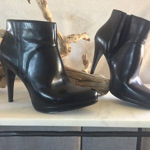 Black high heel booties
